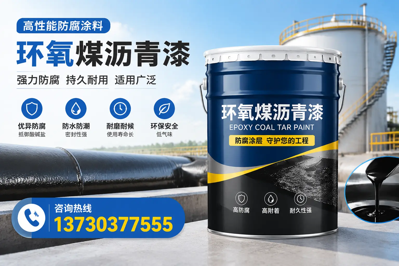 环氧煤沥青漆的耐久性分析,适合廊坊的使用场景